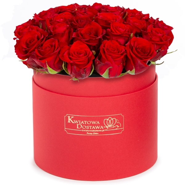 Czerwone Róże w czerwonym pudełku