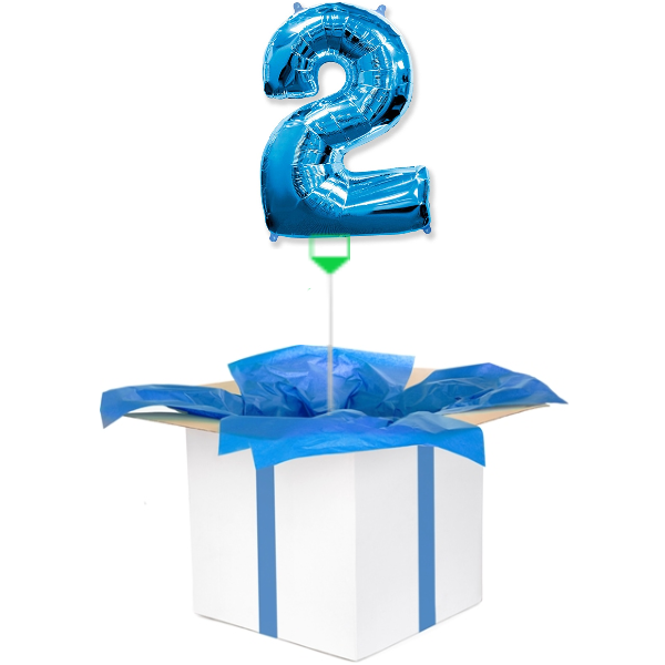 Balon z helem niebieska "2"