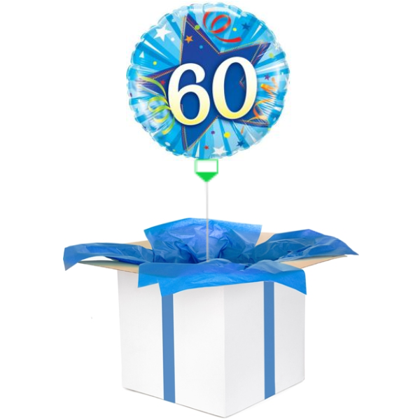 Balon z helem niebieska "60"
