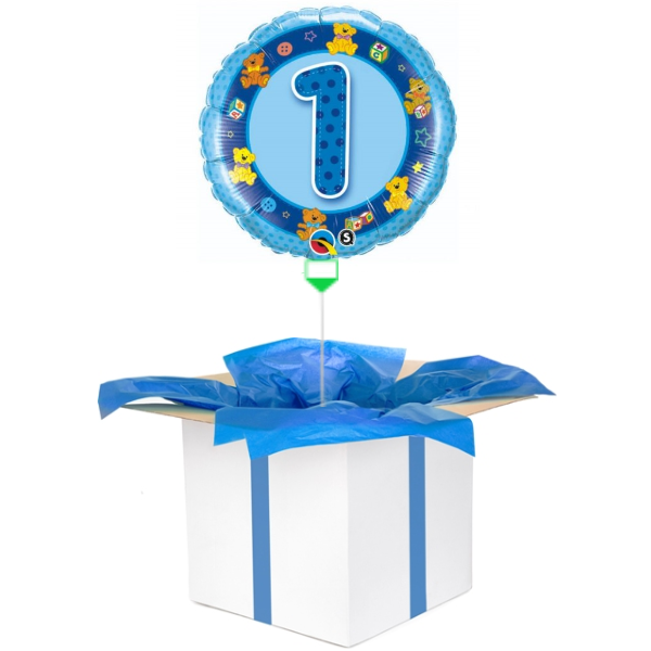 Balon z helem niebieska "1"
