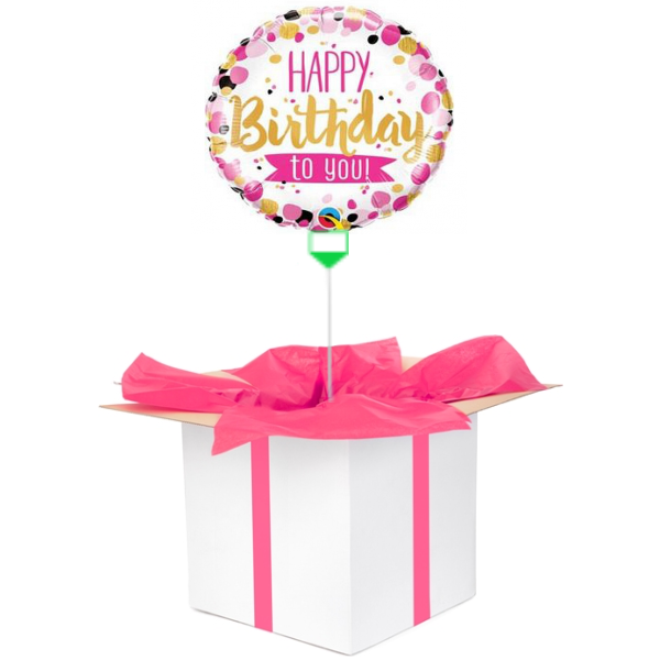 Balon z helem "Happy Birthday"