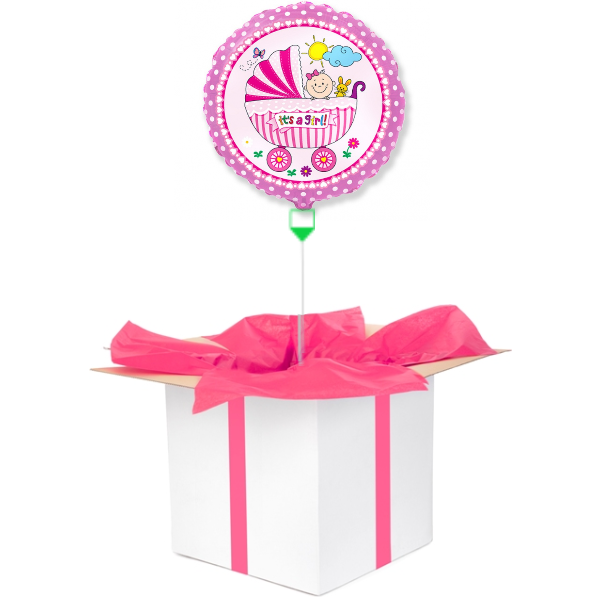 Balon z helem "It's a girl"