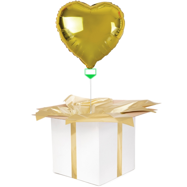Balon z helem złote serce