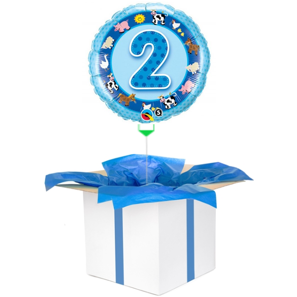 Balon z helem niebieska "2"