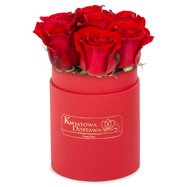 Czerwone Róże w czerwonym pudełku