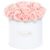 Różowe Róże w białym, welurowym pudełku 